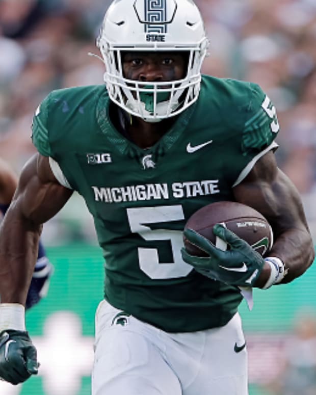 Michigan State running back Nate Carter 2023
